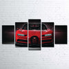 Image of Red Bugatti Super Car Wall Art Canvas Decor Printing