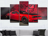 Image of Red Dodge Challenger Muscle Car Wall Art Canvas Decor Printing