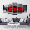 Image of Red Lamborghini Aventador SV Super Car Wall Art Canvas Decor Printing