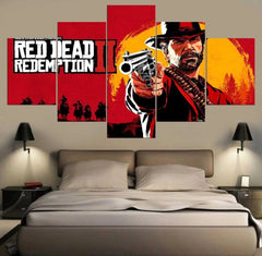 Red Redemption Western Wall Art Canvas Decor Printing