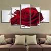 Image of Red Rose Flower Wall Art Canvas Decor Printing