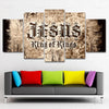 Image of Rustic Jesus King of Kings Christian Wall Art Canvas Decor Printing