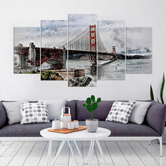 San Francisco Golden Gate Bridge Wall Art Canvas Decor Printing