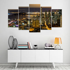 San Francisco at Night City View Wall Art Canvas Decor Printing