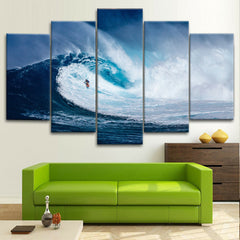 Sea Wave Surfing Seascape Wall Art Canvas Decor Printing