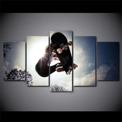 Skateboard In Sky Sports Wall Art Canvas Decor Printing