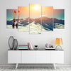 Image of Skis in Snow Winter Sports Wall Art Canvas Decor Printing