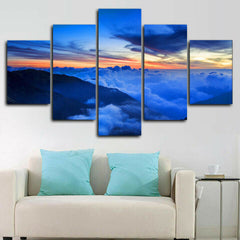 Sky Sunrise Earth with Cloud Wall Art Canvas Decor Printing