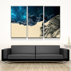 Smoke And Wonder Old Man Wall Art Canvas Decor Printing