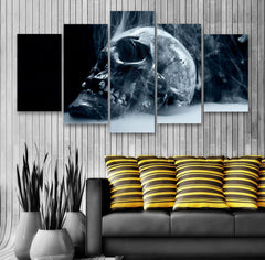 Smoking Skull Wall Art Canvas Decor Printing