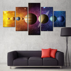 Solar System Space Wall Art Canvas Decor Printing