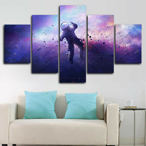 Space Astronaut Galaxy Stars Universe Wall Art Canvas Decor Printing