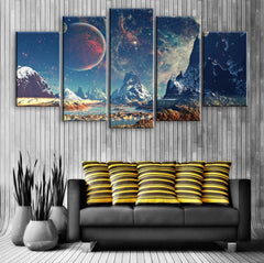 Space Mountain Wall Art Canvas Decor Printing