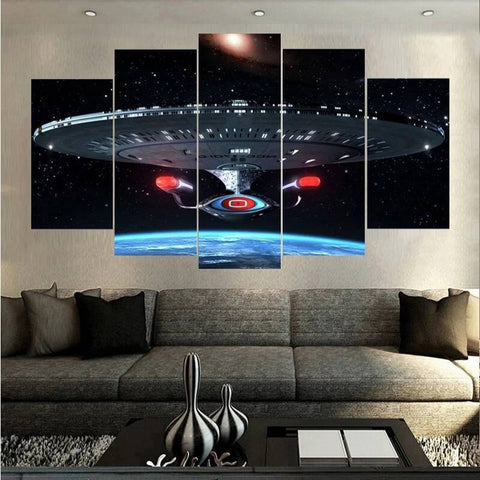 Spaceship Wall Art Canvas Decor Printing