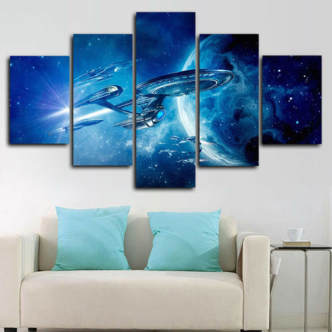 Star Trek Starship Enterprise Wall Art Canvas Decor Printing