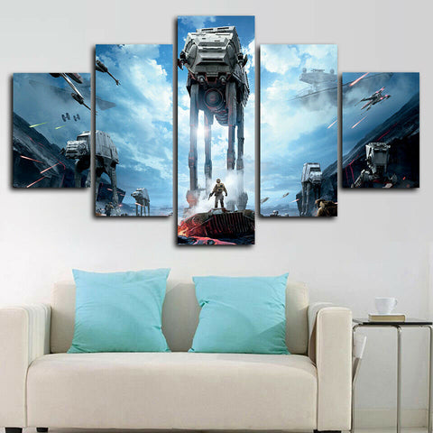 Star Wars AT-AT Walker Battlefront Wall Art Canvas Decor Printing