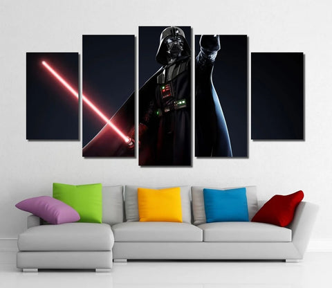 Star Wars Darth Vader Anakin Skywalker Lightsaber Wall Art Canvas Decor Printing