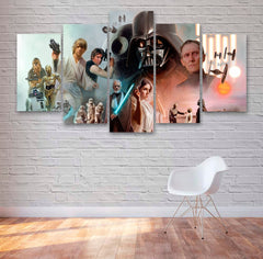 Star Wars Medley Movie Wall Art Canvas Decor Printing