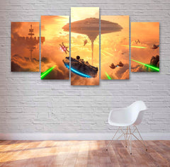 Star Wars Millennium Falcon Movie Wall Art Canvas Decor Printing