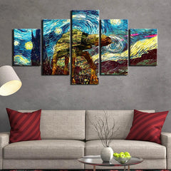 Star Wars The Starry Night Wall Art Canvas Decor Printing