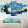 Image of Starry Night Van Gogh Abstract Wall Art Canvas Decor Printing