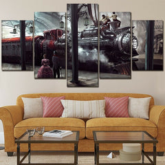 Steampunk Locomotive Train Wall Art Canvas Decor Printing