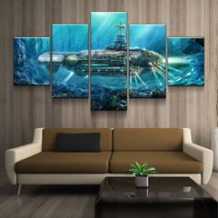 Steampunk Submarine Wall Art Canvas Decor Printing