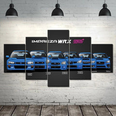 Subaru Impreza WRX STI Cars Evolution Wall Art Canvas Decor Printing
