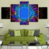 Image of Sunflower Fractal Colorful Wall Art Canvas Decor Printing