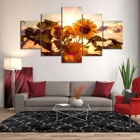 Sunflower in Sunshine Wall Art Canvas Decor Printing