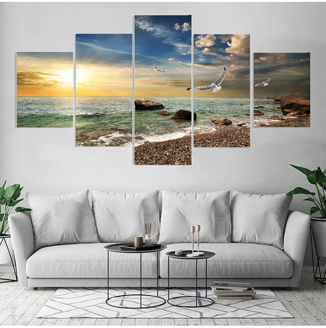 Sunset Landscape Wall Art Canvas Decor Printing