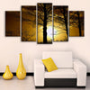 Image of Sunset Through The Trees Wall Art Canvas Decor Printing