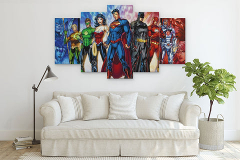 Super Heroes Justice League Dc Heroes Wall Art Canvas Decor Printing
