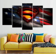 Superman Logo Wall Art Canvas Decor Printing