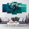 Image of Swimming Elephant Underwater Wall Art Canvas Decor Printing