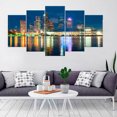 Tampa Florida Downtown Skyline Wall Art Canvas Decor Printing