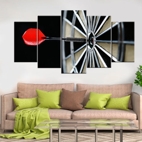 Target Darts Motivational Bullseye Aim Wall Art Canvas Decor Printing