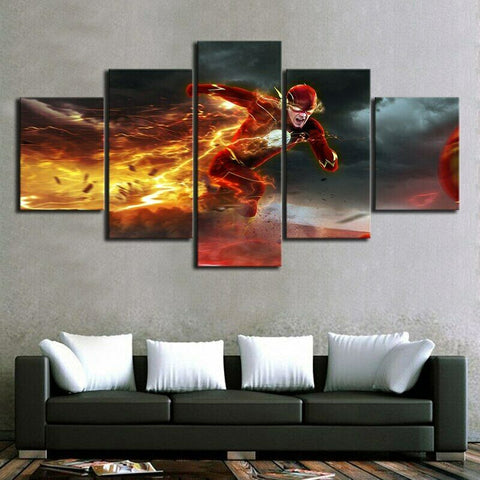 The Flash Justice League DC Suphero Wall Art Canvas Decor Printing