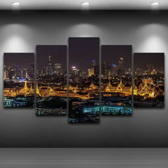 The Grand Palace Bangkok Thailand At Night Wall Art Canvas Decor Printing