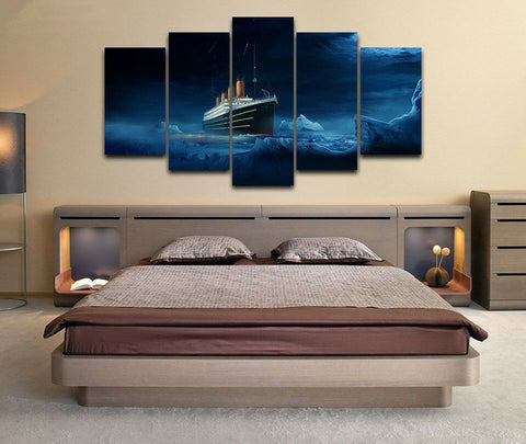 Titanic Ice burg Ship Wall Art Canvas Decor Printing
