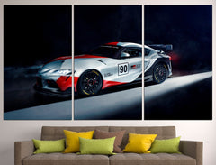 Toyota Supra Car Racing Wall Art Canvas Print Decor