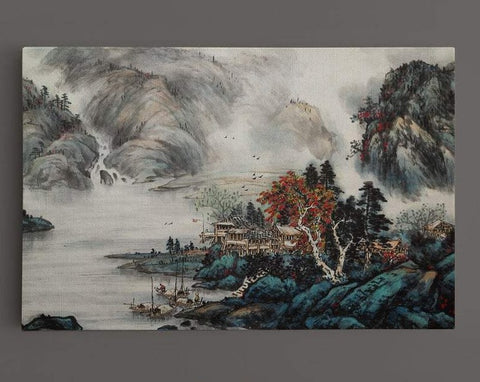 Traditional Japanese Nature Scene Wall Art Canvas Print Decor-1Panel