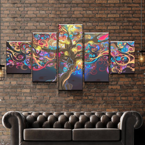 Tree of Life Colorful Wall Art Canvas Decor Printing