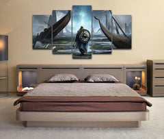 Viking Warrior Battle Wall Art Canvas Decor Printing