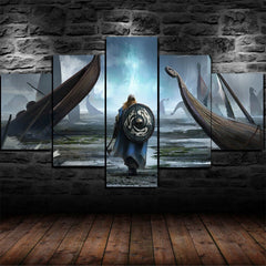Viking Warrior Battle Wall Art Canvas Decor Printing