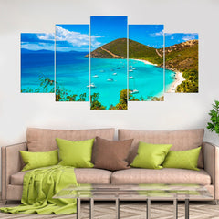 Virgin Islands Caribbean Seascape Wall Art Canvas Decor Printing