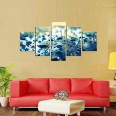 Water Drops Rain Abstract Wall Art Canvas Decor Printing