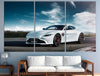 Image of White Aston Martin Supercar Wall Art Canvas Print Decor