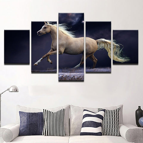 White Horse Wall Art Canvas Decor Printing