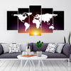 Image of World Map Wall Art Canvas Decor Printing
